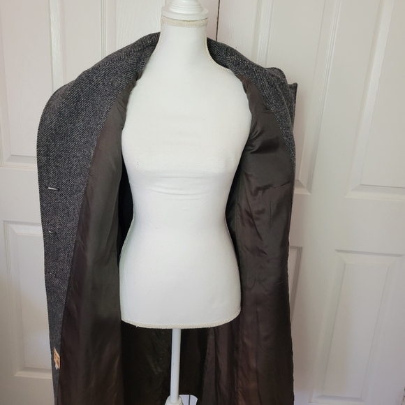 Vintage International Scene 100% wool long Pea Coat double breasted - Picture 7 of 10